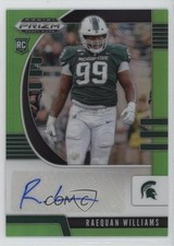 2020 Panini Prizm Draft Picks Rookies Neon Green /125 Raequan Williams Auto 1t3