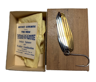 #ad Vtg Vibro Lite Spinner Wobbler Northwest Silversmiths Portland OR w Box Manual $40.00