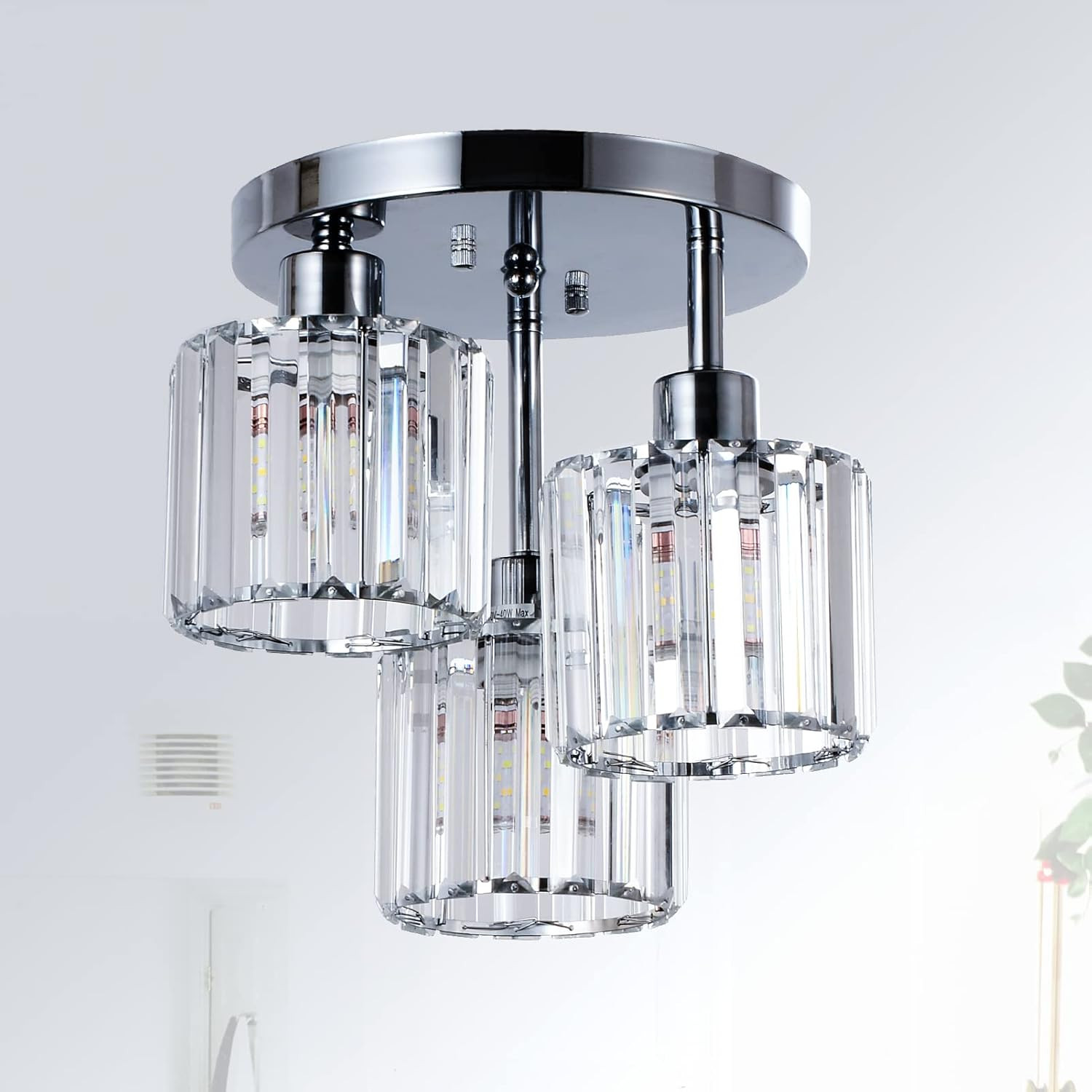 Lampadario sospensione moderno cucina 3 luci vetro rame tpl 0113