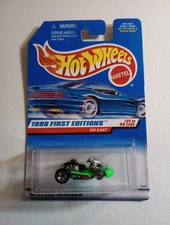 1998 Hot Wheels #651 First Editions 21/40 GO KART Green w/Chrome 5 Sp-Front MW 