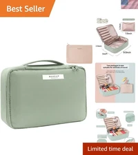 Lightweight Green Cosmetic Organizer for Daily Use - Unisex Travel Essential
