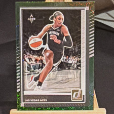 Panini 2025 Donruss WNBA A'ja Wilson Las Vegas Aces #82 Green Shimmer