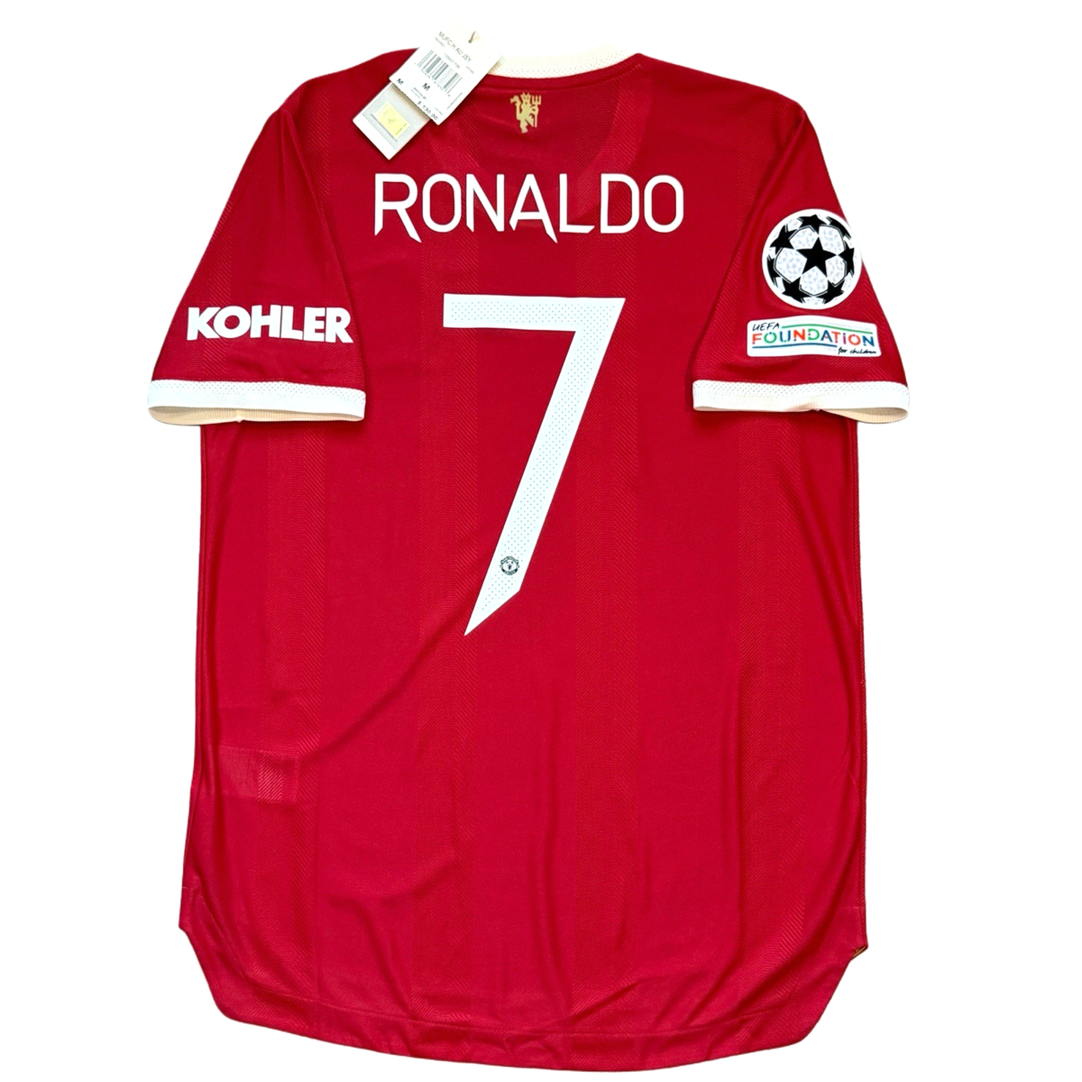 2021/22 Manchester United Authentic Home UCL Jersey #7 Ronaldo