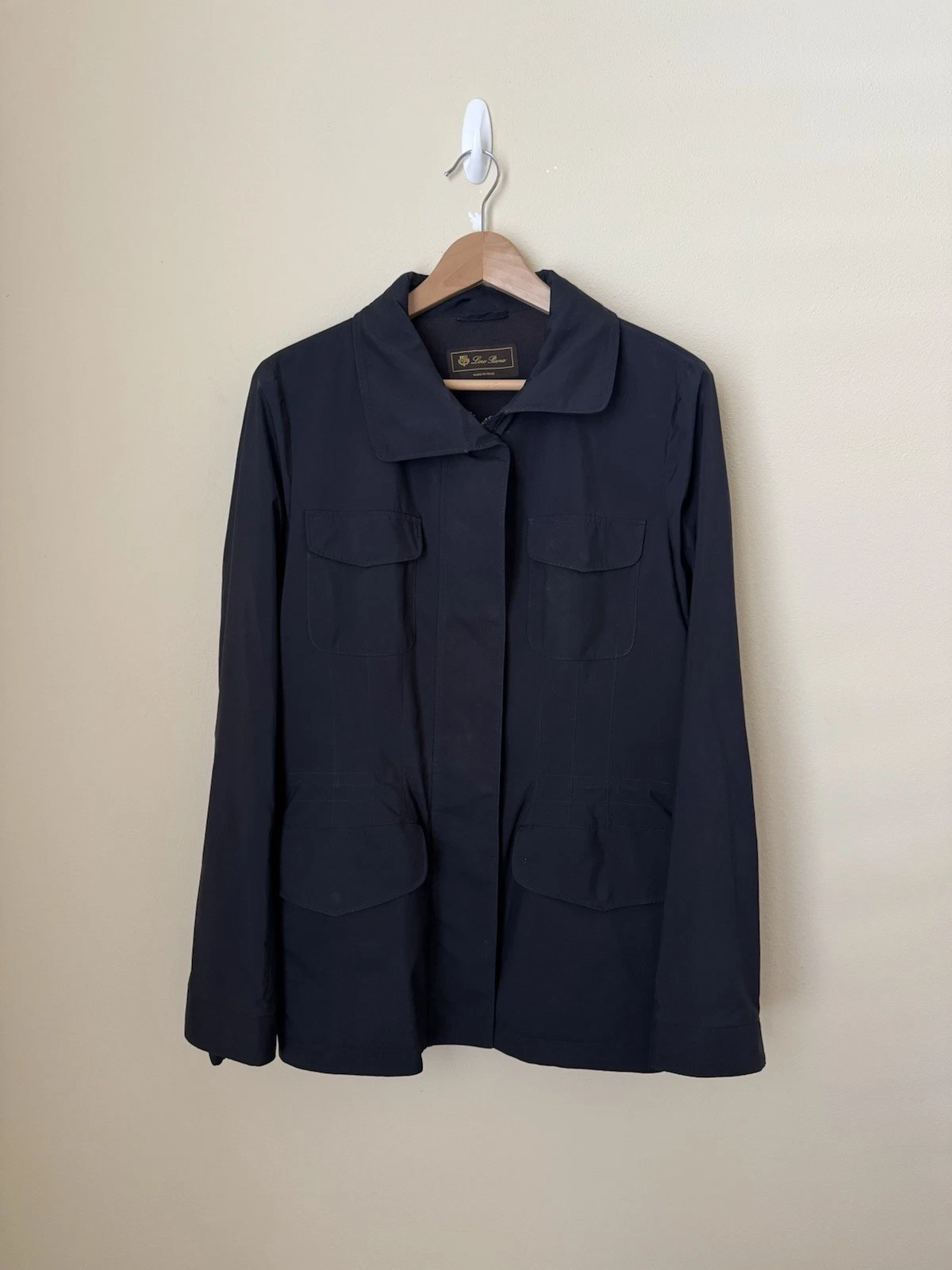 Loro Piana Traveller Windmate Storm System Jacket Cashmere Lined Navy 48
