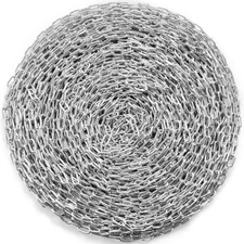 Uimoso Zinc Plated Proof Coil Chain 3/16"x 250' Carbon Steel Chain Sling 1100lbs