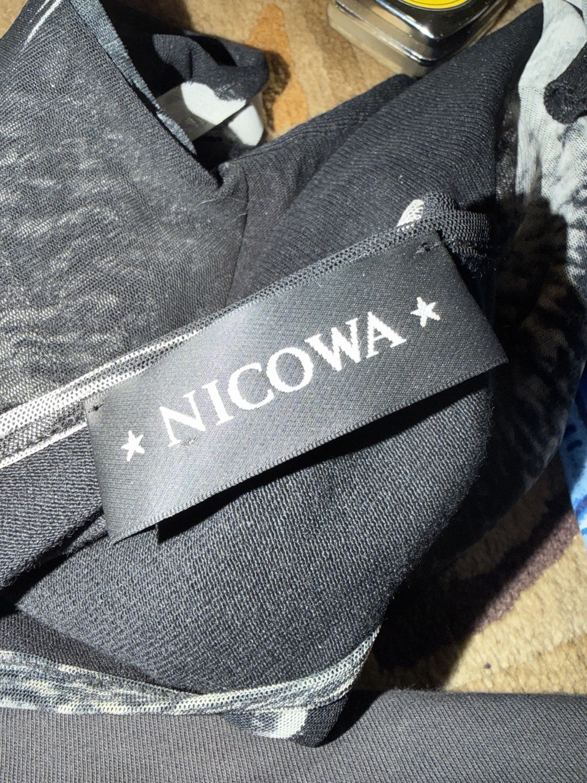 Vtg Nicowa Cat Mesh Blouse Top Italy Sz 38 Rare Find image 3