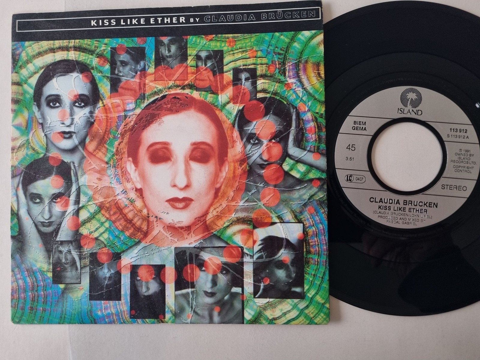 Claudia Brücken - Kiss Like Ether 7'' Vinyl Germany/ ex Propaganda