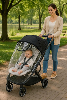 Rain Cover Fits Uppababy Minu V3 Stroller All-Season Windproof Waterproof Pocket