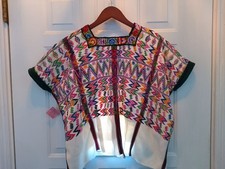 Vintage Huipil from Guatemala   Museum Quality   Pink Base hand  woven