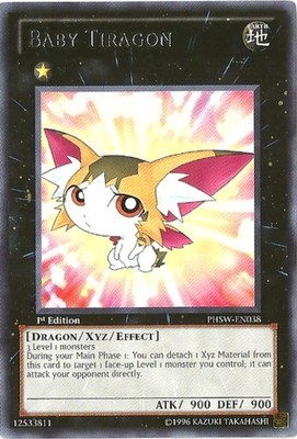 3 x Baby Tiragon - PHSW-EN038 - Rare - Unlimited Edition Near Mint, English YGO