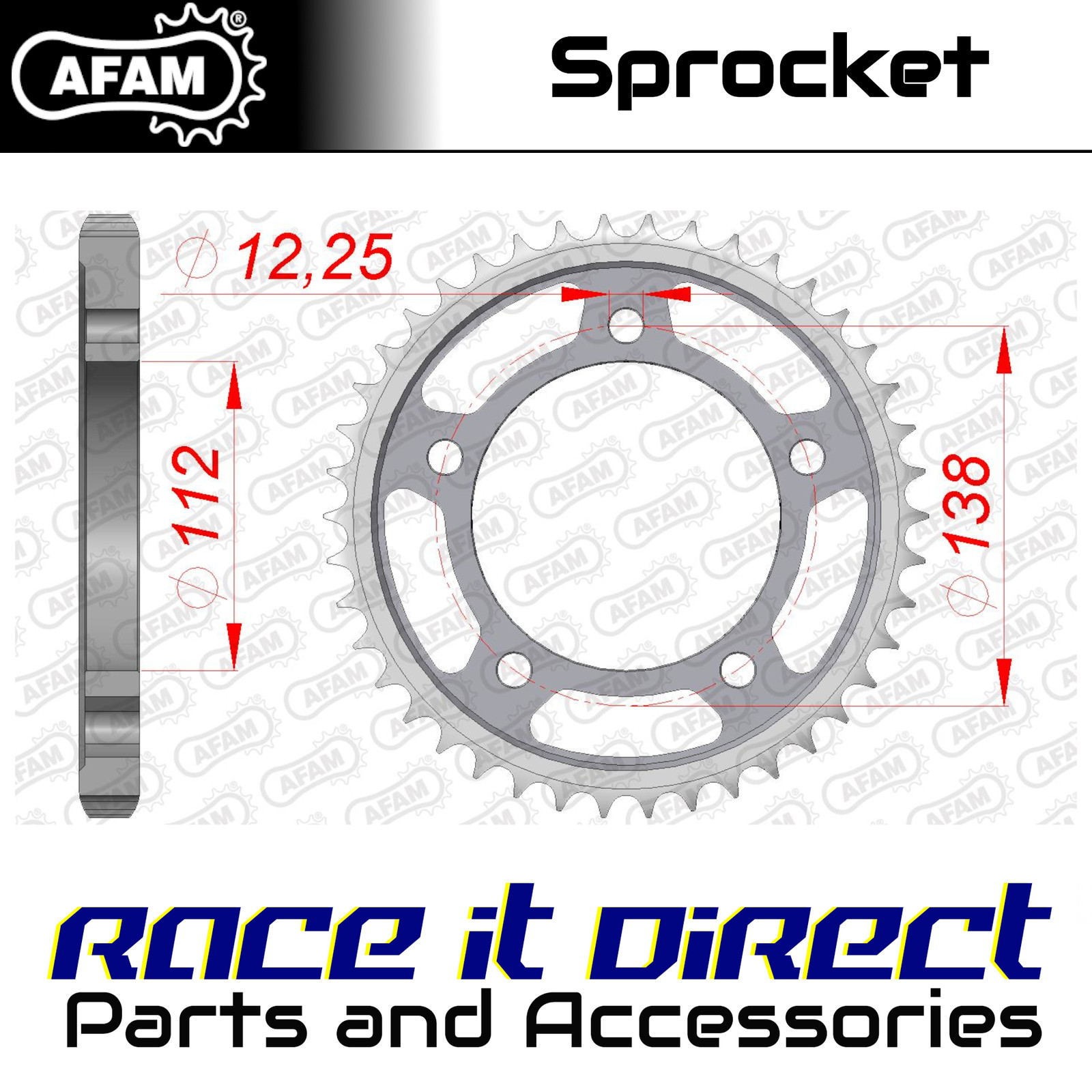 AFAM 10508-45 REAR STEEL 45T, 530