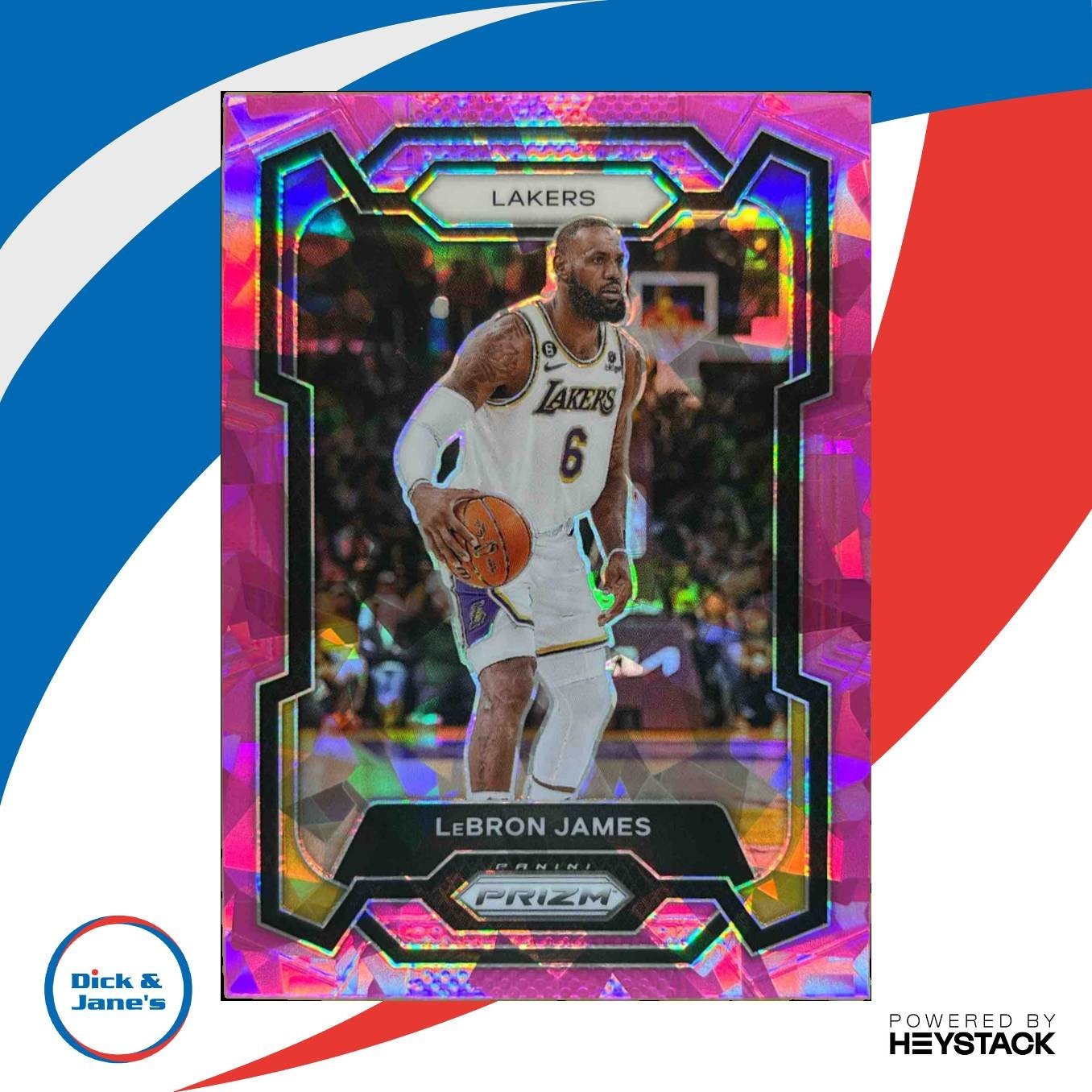 2023-24 Panini Prizm LeBron James Prizms Pink Ice #63 Los Angeles Lakers