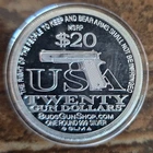 2009 Silver 1 oz NORFED Liberty $20 BUD'S GUN SHOP - 2nd Amendment Proof-Like