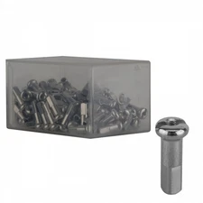 Dt Swiss DT Swiss Spoke Nipples 2.0mm 14mm Silver Nickle Plate Finished