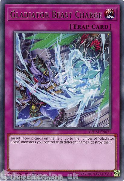 CHIM-EN071 Gladiator Beast Charge Rare 1st Edition Mint YuGiOh Card