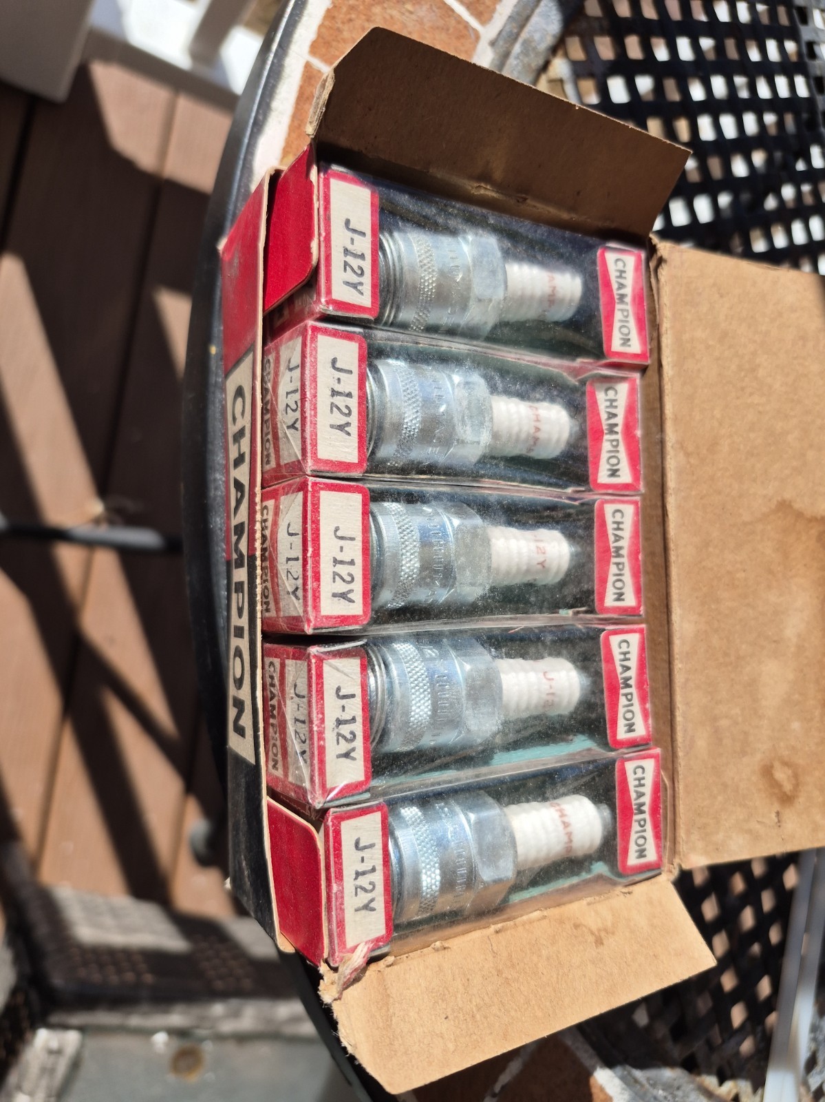 NOS Champion J-12Y Spark Plugs....Made in USA Set of 10
