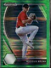 2021 Panini Prizm Draft Picks #PDP29 Maddux Bruns Hyper Green & Yellow Prizm