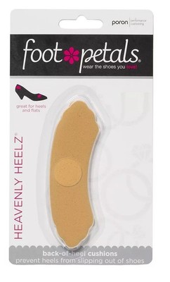 Foot Petals Heavenly Heelz Back of Heel Cushions Buttercup, Instructions Below