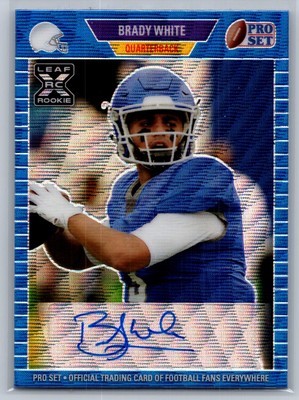 2021 Leaf Pro Set #PA-BW1 Brady White Rookie RC AUTO Blue Wave SP/50