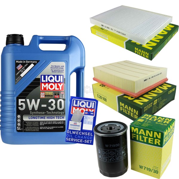Mann Inspektionspaket 5L Liqui Moly Longtime 5W-30 FüR VW Passat Variant 2.0 1.6-image