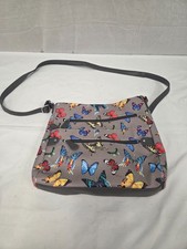 Multisac Multi Compartment Zippy Crossbody Bag Butterfly Nude Print GUC