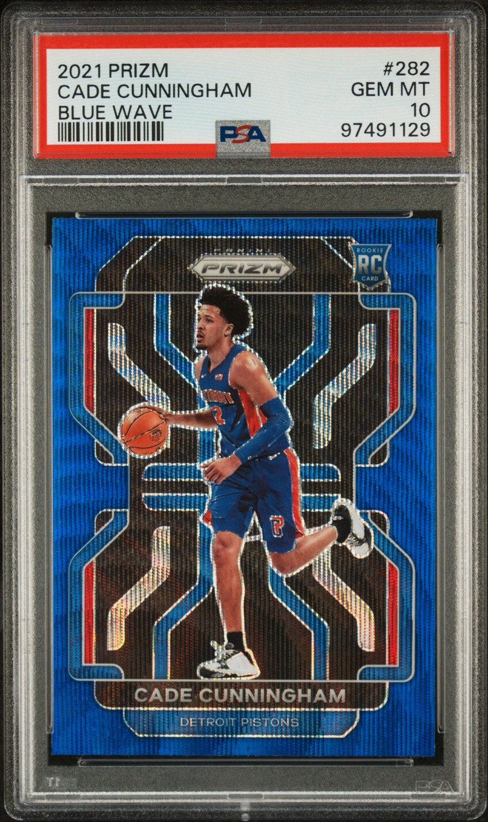 2021 Prizm Cade Cunningham RC Blue Wave #282 PSA 10 Detroit Pistons 📈🔥