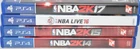 (4) Assorted PS4 NBA Games 14,15,17 and NBA Live 16 (1365K)