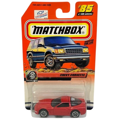 Matchbox Red Chevy Corvette #85 1/64 Die-Cast Car 1999 Mattel New Sealed Vintage