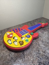 The Wiggles Red Guitar Musical Songs Sounds Toy 2003 Spin Master WORKS GREAT