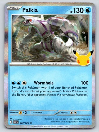 2026 POKEMON ME: 30TH CELEBRATION PALKIA 020/128 HOLO R NM A102417 FREE S&H