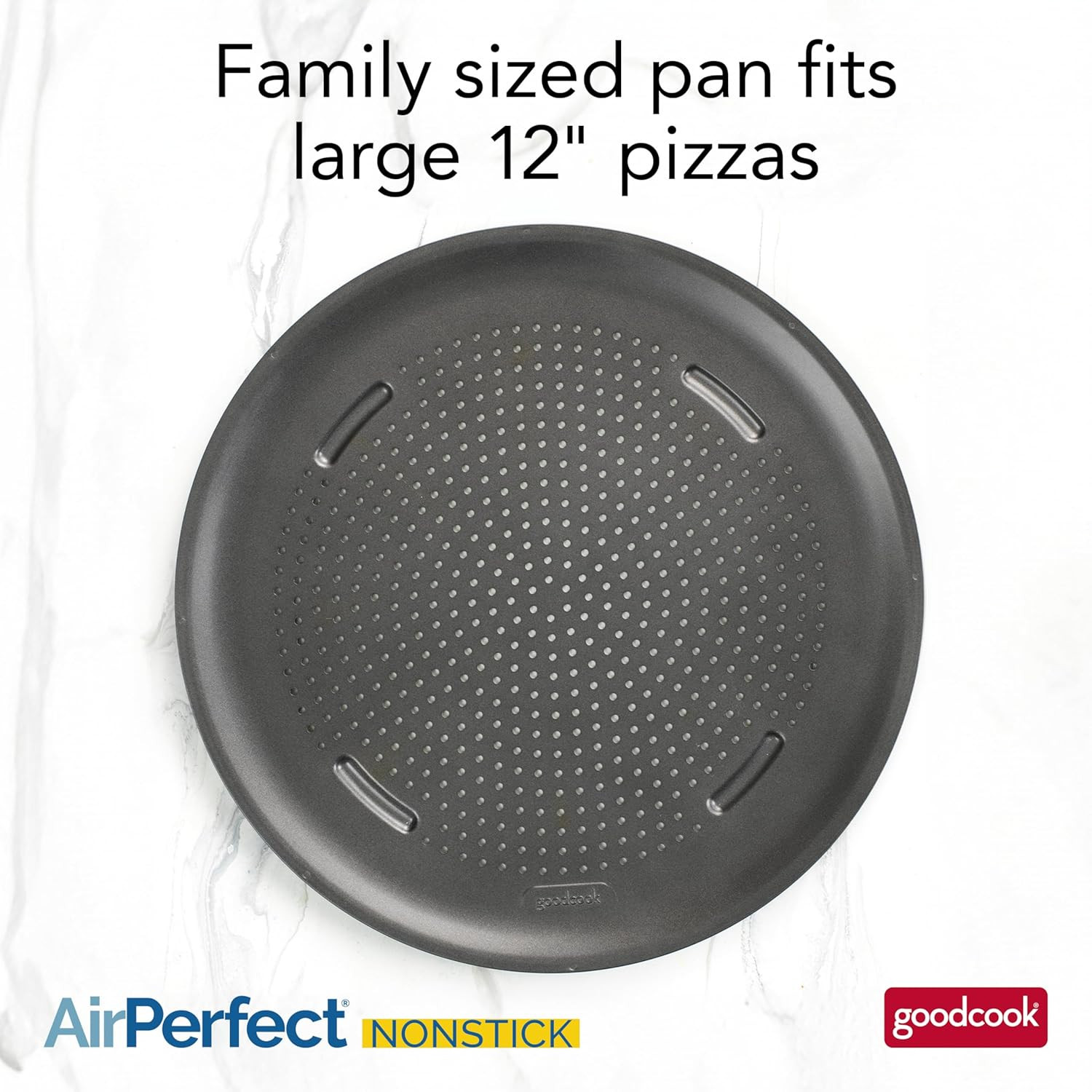 Goodcook Airperfect Nonstick 16” Pizza Pan – Pizza Tray for Oven, Perforated rou