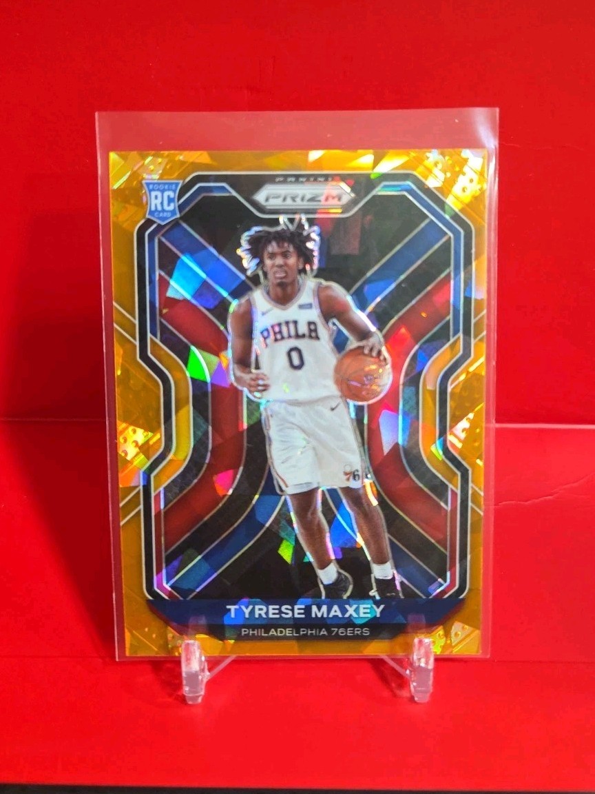 2020-21 Panini Prizm Tyrese Maxey Rookie Orange Ice Prizm RC #256 76ers