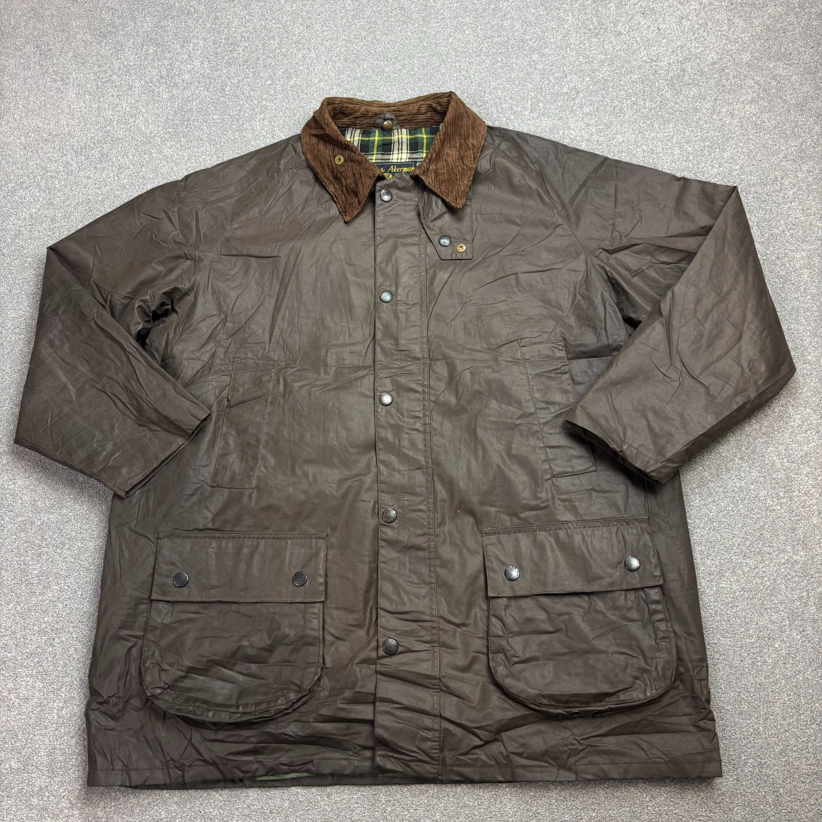 Wax Jacket Adult X Large Brown Hunting Country Outdoor Waterproof Coat Men*