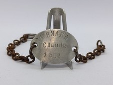 Plaque d'identité française WW1 - Matériel Original - French wwi Dog tag