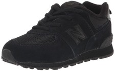 New Balance Kid's 574 Core Bungee Sneaker - Black/Black