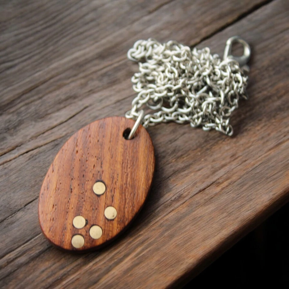 Regalo de 5 años de aniversario para ella collar de madera para mujer joyería de madera regalo de madera Foto 3 de 4