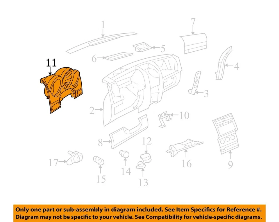 Cuadro de instrumentos Dodge Nitro Bisel 2007-2010 1Dz241Dvab - nuevo OEM Foto 3 de 4