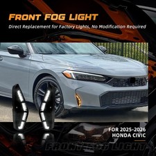 For 2025-2026 Honda Civic LED DRL Daytime Running Fog Light W/Turn Signal LH RH