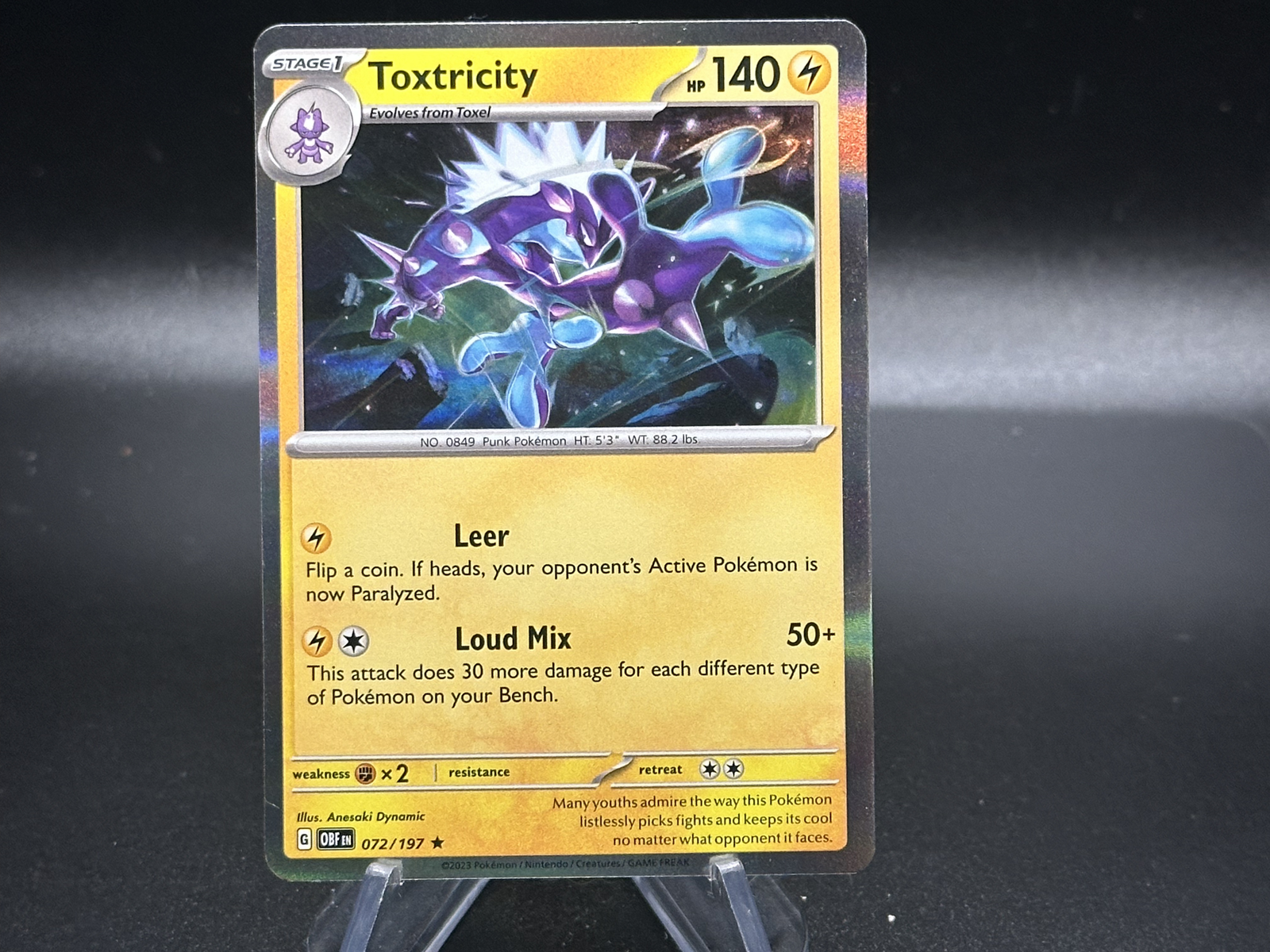 Toxtricity - Holo - 72/197 Obsidian Flames - Pokémon TCG | eBay
