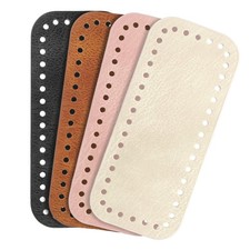 4PCS Bag Bottom for Crochet Leather Bag Base Knitting Black/Beige/Pink/Brown
