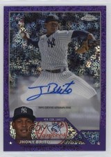 2023 Topps Chrome Update Purple Speckle Refractor 120/299 Jhony Brito Auto 1ja4