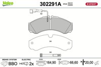 Valeo Bremsbelagsatz Scheibenbremse Expert 302291A FüR Nissan NT400 Cabstar F24M
