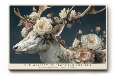 Paul Sinus Wandbild The Majesty of Blooming Antlers   Poetisches Tiermotiv