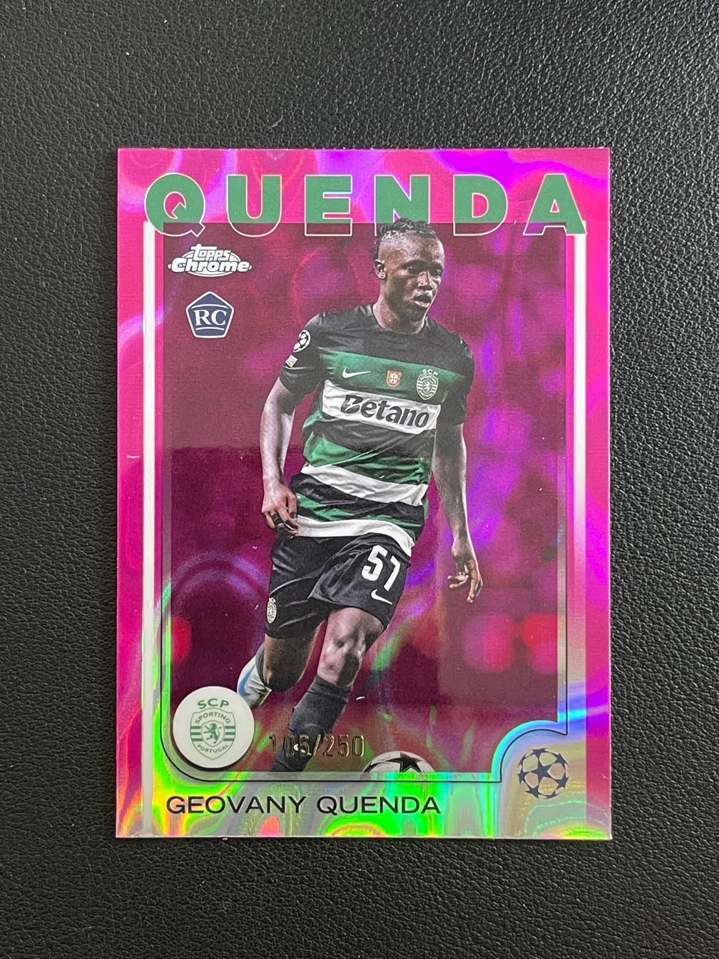 Geovany Quenda 2024-25 Topps Chrome UEFA Pink Lava Refractor /250 #108