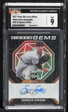 2021 Elite Extra Edition Hidden Gems Black Spencer Strider CGC 9 Mint Auto 02ti