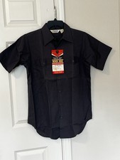 Vintage NOS Key Imperial Mens Gray Never Iron Short Sleeve Button Up Shirt Med