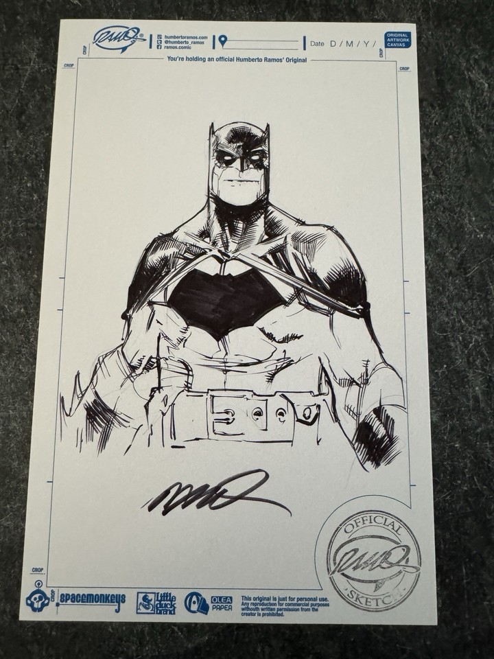 Batman The Dark Knight Returns Original Art Sketch by Humberto Ramos! ?? Comic Art