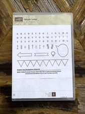 Stampin Up Designer Typeset Photopolymer Stamp Set- Gently Used, Retired Alpha
