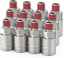1/4-Inch Male Industrial Coupler,1/4" NPT Male 4-Ball Quick Connect Air Coupler