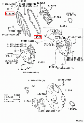 Genuine LandCruiser HZJ79 HZJ78 1HZ 4.2 Diesel Timing Belt Cover w Pad Gasket - Picture 9 of 18